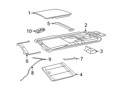 2013 Ram C/V Sunroof Arm-SUNROOF Diagram for 68026589AA