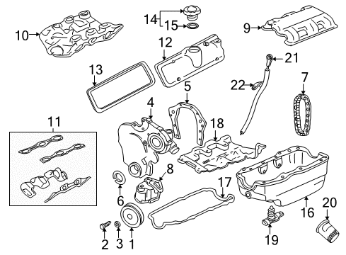 2003 Oldsmobile Alero Senders Fuel Gauge Sending Unit Diagram for 88966972