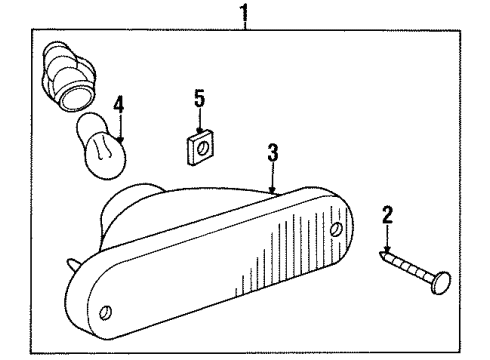 1995 Chrysler Sebring Backup Lamps Lamp BackUp Diagram for MR162901