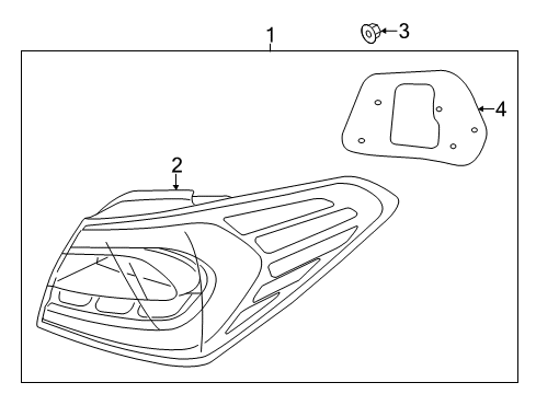 2014 Kia Forte Koup Combination Lamps Lamp Assembly-Rear Combination Diagram for 92401A7530