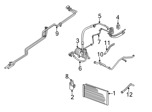 2001 Dodge Caravan A/C Condenser, Compressor & Lines COMPRES0R-Air Conditioning Diagram for 5005498AF