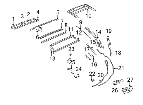 2010 Chrysler Sebring Motor & Components Retainer Diagram for 68028352AA