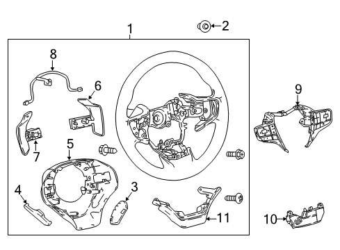 2018 Lexus LS500 Steering Column & Wheel, Steering Gear & Linkage Computer, Steering Control Diagram for 89182-50010