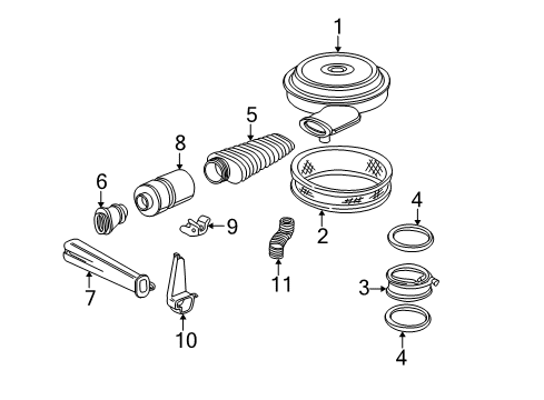 1995 GMC C2500 Filters Cleaner Asm-Air Diagram for 25099027