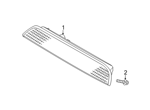 2014 Kia Sedona High Mount Lamps Lamp Assembly-High Mounted Stop Interior Diagram for 927004J000