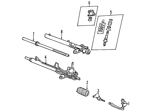 2009 Honda Odyssey P/S Pump & Hoses, Steering Gear & Linkage Seal Kit A, Power Steering (Rotary Valve) Diagram for 06531-SHJ-A02