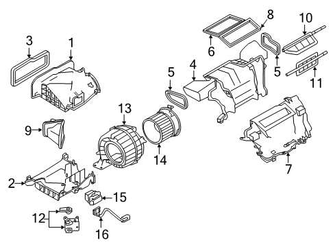 2012 Nissan Leaf Blower Motor & Fan Harness-Sub Diagram for 27206-3NA0A