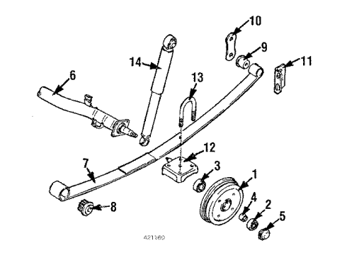 1986 Chevrolet Sprint Rear Brakes Cylinder, Rear Wheel Diagram for 96052368