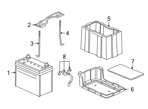 2004 Acura TSX Battery Cable Assembly, Ground Diagram for 32600-SEA-E00