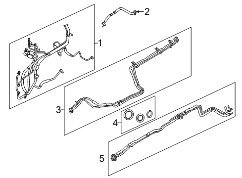 2016 Ford Transit-350 Rear A/C Lines Front AC Line Diagram for BK3Z-19835-E