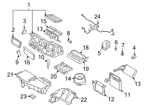 2009 Mercury Milan Air Conditioner Wire Harness Diagram for 9E5Z-19D887-AA