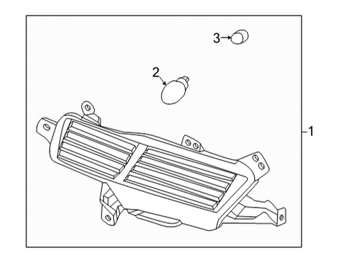 2022 Hyundai Ioniq 5 Backup Lamps LAMP ASSY-SIDE T/SIG & REAR, RH Diagram for 92406-GI050