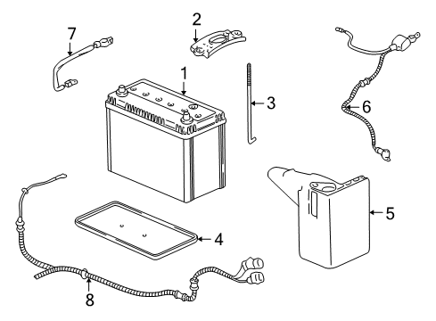 1995 Acura Integra Battery Cable Assembly, Starter Diagram for 32410-ST7-A01