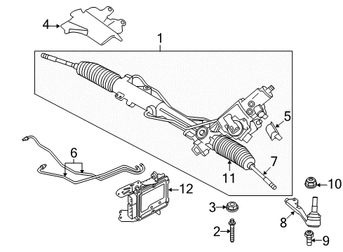 2012 BMW 335i xDrive Steering Column & Wheel, Steering Gear & Linkage Tie Rod Assembly - Left Diagram for 32106765235