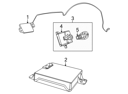 2010 Dodge Challenger Keyless Entry Components Receiver-Passive Entry Diagram for 5026443AJ