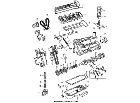 1984 Jaguar XJ6 Automatic Transmission Seal, Automatic Transmission Case Extension Diagram for 8655031