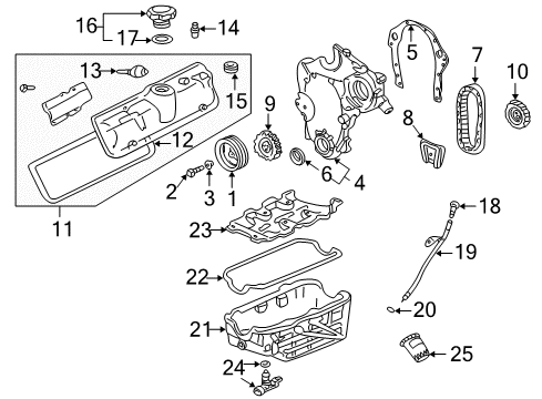 2003 Buick Rendezvous Filters PCV Valve Grommet Diagram for 14001875