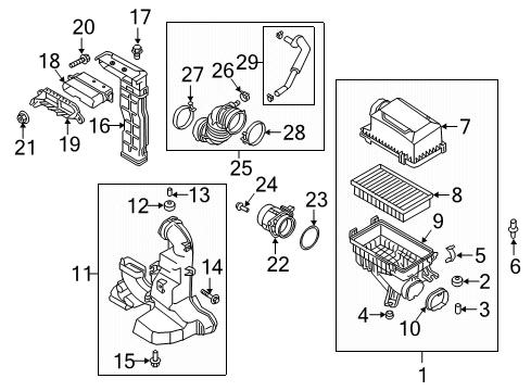 2020 Hyundai Accent Filters Clamp-Hose Diagram for 1471186006B