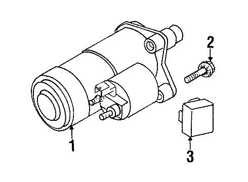 1996 Chrysler Cirrus Starter Engine Starter Diagram for R4609703