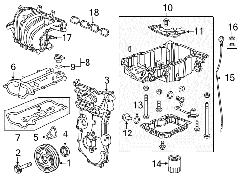 2014 Buick Regal Intake Manifold Dipstick Diagram for 12654314