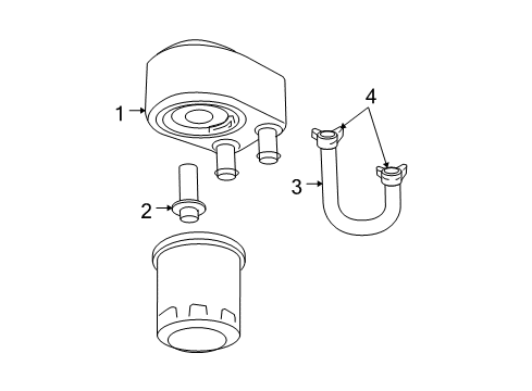 2007 Dodge Charger Oil Cooler Engine Oil Cooler Diagram for 4892259AA
