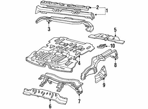 1985 Honda Civic Rear Body Floor, RR. Diagram for 04761-SD9-960ZZ