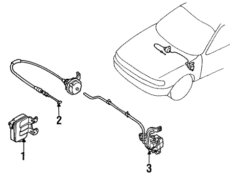 1993 Nissan NX Cruise Control System Controller Assy-ASCD Diagram for 18930-69Y04