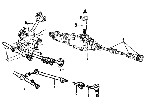 1984 Ford E-350 Econoline P/S Pump & Hoses, Steering Gear & Linkage Pressure Hose Diagram for E2TZ3A719C