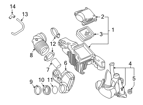 1995 Chevrolet Cavalier Filters Cleaner Asm-Air Diagram for 22712132