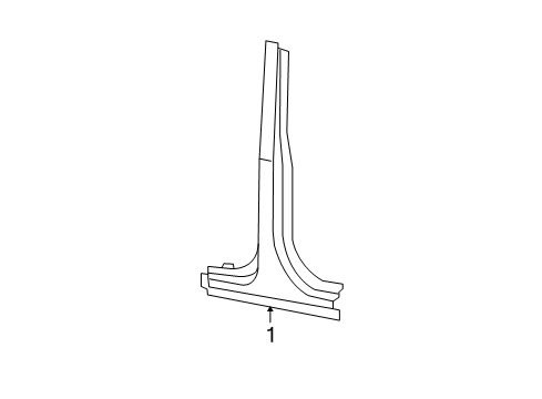 2011 Jeep Wrangler Center Pillar Panel-B Pillar Diagram for 55397224AE