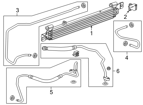 2015 Chevrolet Impala Trans Oil Cooler Inlet Hose Diagram for 22908800