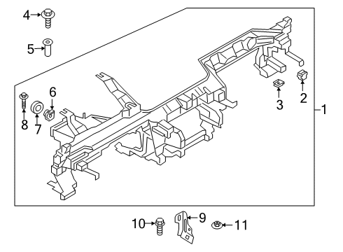2020 BMW Z4 Instrument Panel ALIGNMENT ELEMENT Diagram for 07149391156