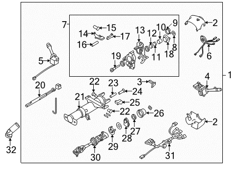 2006 Pontiac Grand Prix Steering Column, Steering Wheel & Trim, Shaft & Internal Components, Shroud, Switches & Levers Tilt Lever Diagram for 19333066