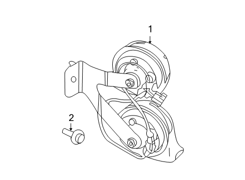 2010 Ford Fusion Horn Horn Diagram for 7E5Z-13832-A