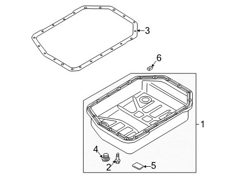 2002 BMW 540i Automatic Transmission Oil Filter Diagram for 24341422673