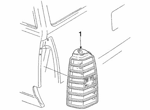 1984 Buick Skyhawk Tail Lamps Lamp Diagram for 917942