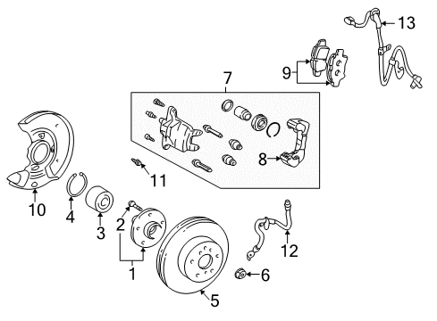 2004 Scion xB Anti-Lock Brakes Actuator Assembly Diagram for 44050-52520