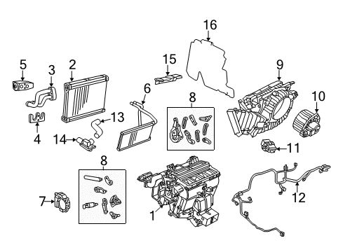 2017 Chevrolet SS Air Conditioner Bracket Diagram for 92269126