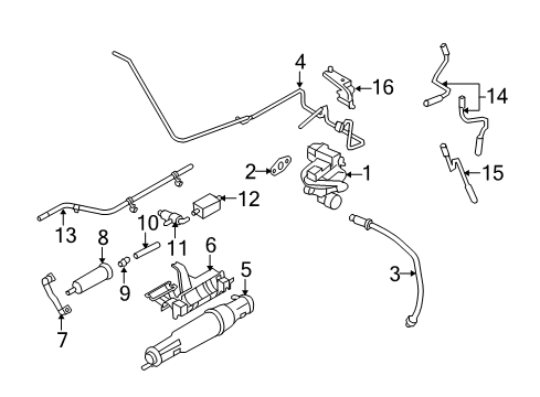 2008 Ford E-150 Emission Components Purge Control Valve Diagram for 5C2Z-9C915-DA