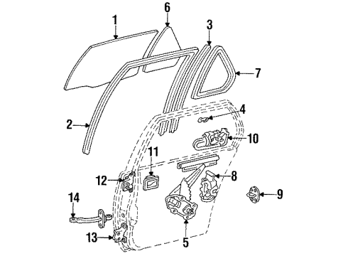 1992 Toyota Tercel Door & Components Lock Diagram for 69340-16200