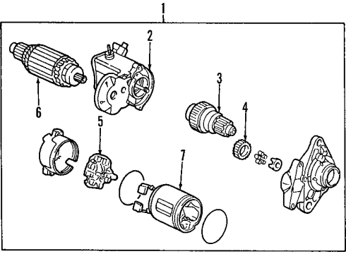 1997 Acura CL Starter Starter Motor Assembly (Reman) Diagram for 06312-P0A-003RM