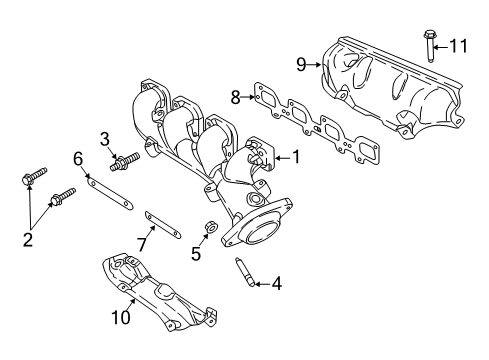 2019 Dodge Durango Exhaust Manifold Stud-Double Ended Diagram for 6509863AA
