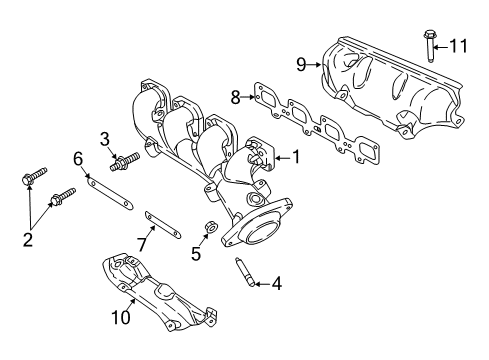 2019 Dodge Durango Exhaust Manifold Bolt-HEXAGON FLANGE Head Diagram for 6510140AA