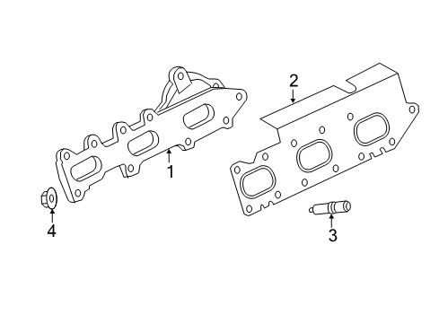 2018 Ford F-150 Exhaust Manifold Manifold Stud Diagram for -W719078-S900