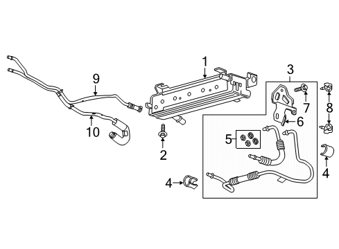 2019 Lincoln Navigator Trans Oil Cooler Inlet Tube Diagram for JL3Z-7A031-D