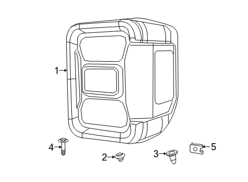 2021 Jeep Gladiator Combination Lamps Lamp-Tail Diagram for 68336583AG