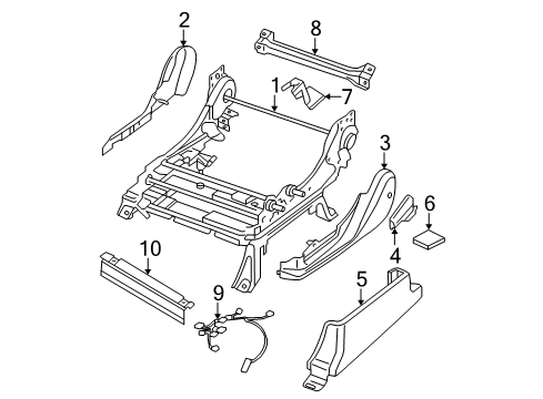 2012 Nissan Frontier Tracks & Components Cap Bolt Diagram for 87872-EA00A
