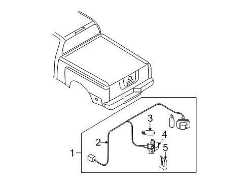 2007 Nissan Titan Bulbs Lamp Licence Diagram for 26510-ZJ00A