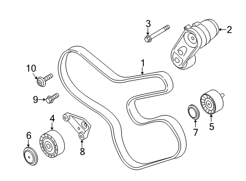 2016 BMW X6 Belts & Pulleys Ribbed V-Belt Diagram for 11287628659