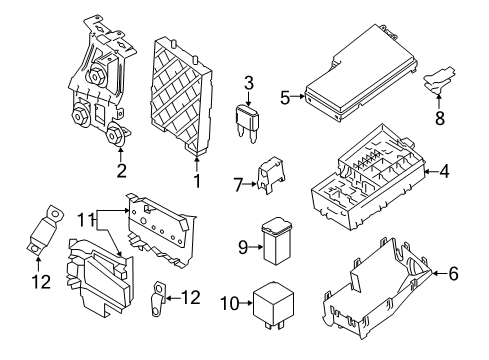 2018 Ford Transit Connect Fuse & Relay Upper Cover Diagram for DV6Z-14A003-B